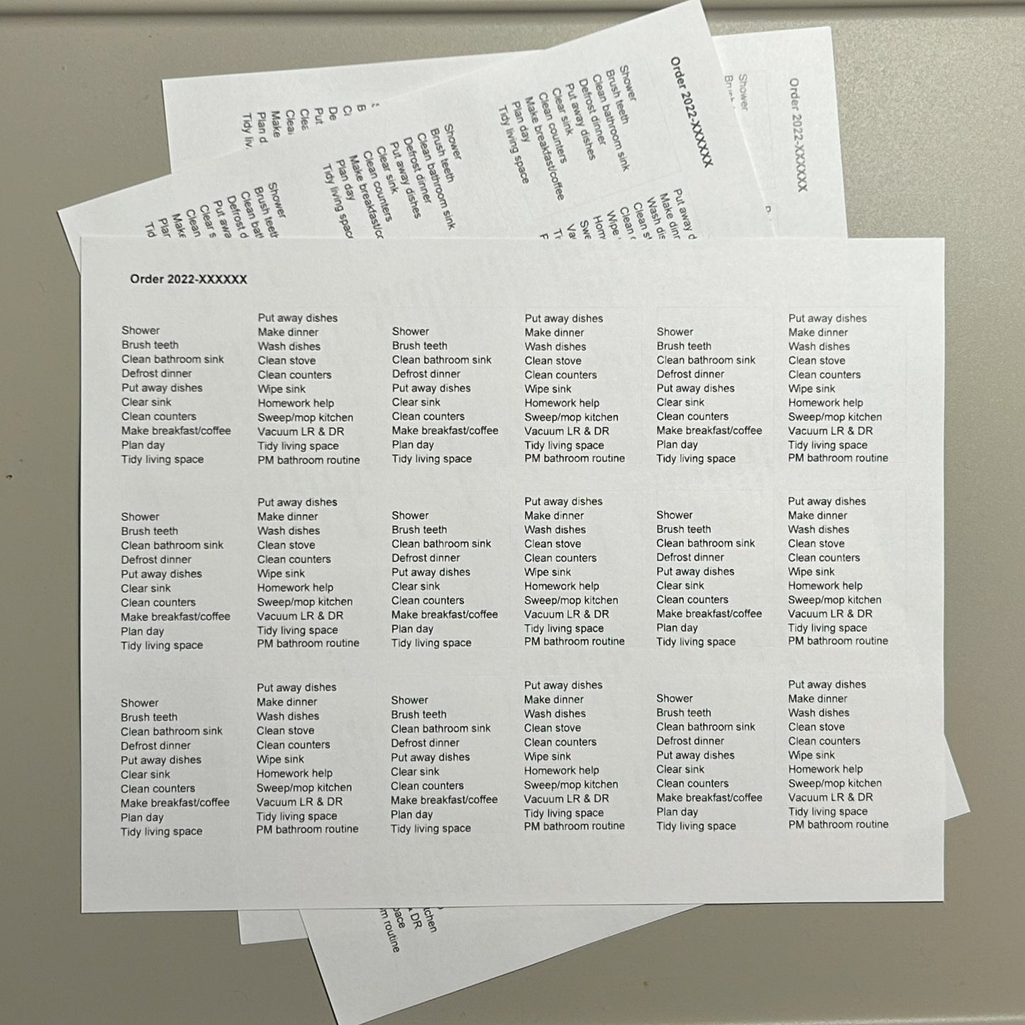 Custom Labels for your PPP Home Planner