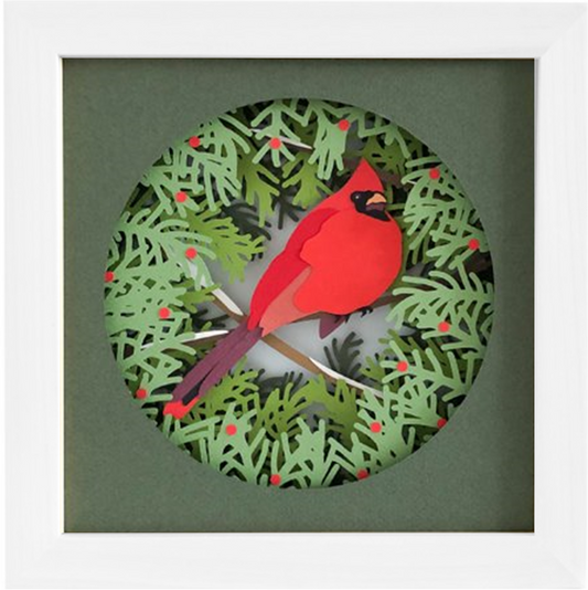 Christmas Cardinal Shadowbox