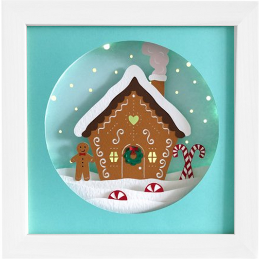 Christmas Gingerbread House Shadowbox